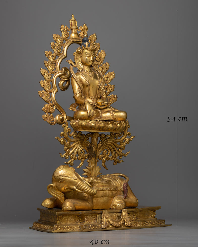 shakyamuni-buddha-seated upon a elephant 