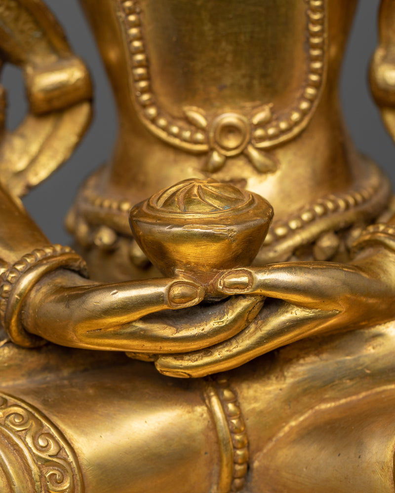 Five Dhyani Buddhas Set | Premium 24K Gold Gilded Assembly of Transcendental Wisdom