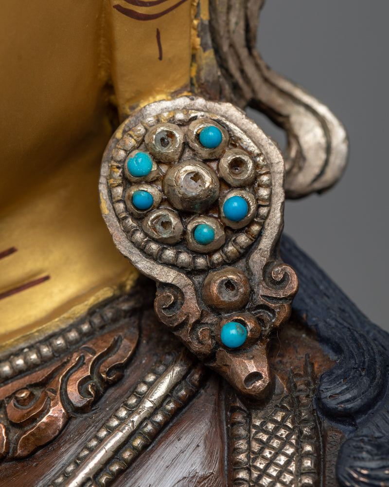 Green Tara Sculpture | Oxidized Copper Symbol of Active Compassion