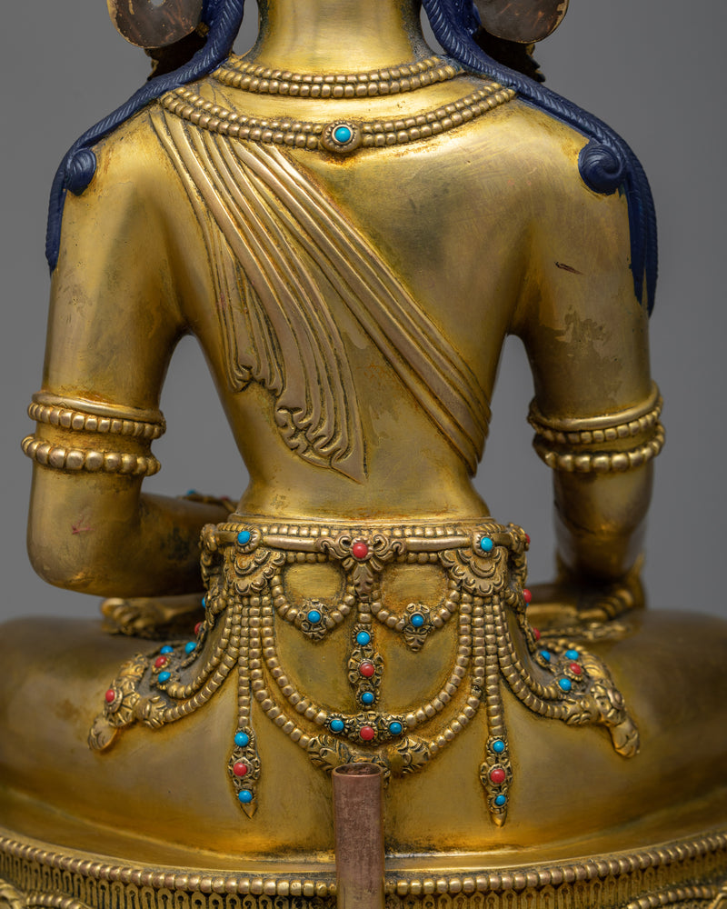 Buddha Shakyamuni Artwork | 24K Gold Gilded Statue of Enlightenment