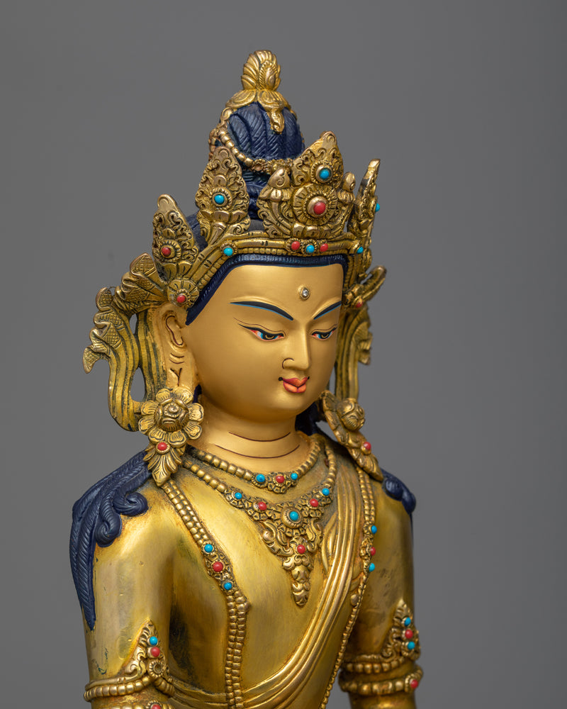 Buddha Shakyamuni Artwork | 24K Gold Gilded Statue of Enlightenment