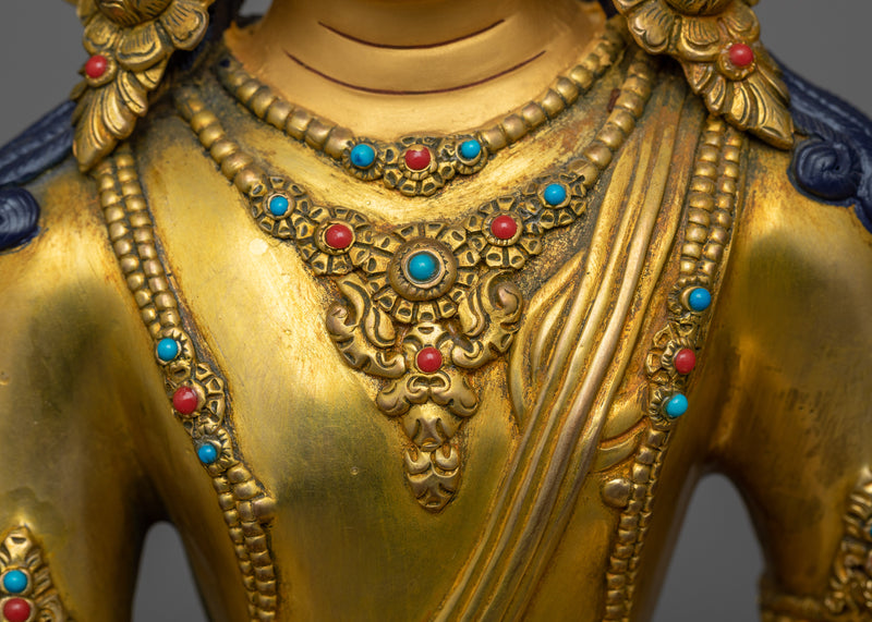 Buddha Shakyamuni Artwork | 24K Gold Gilded Statue of Enlightenment