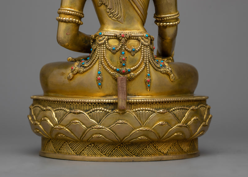 Buddha Shakyamuni Artwork | 24K Gold Gilded Statue of Enlightenment