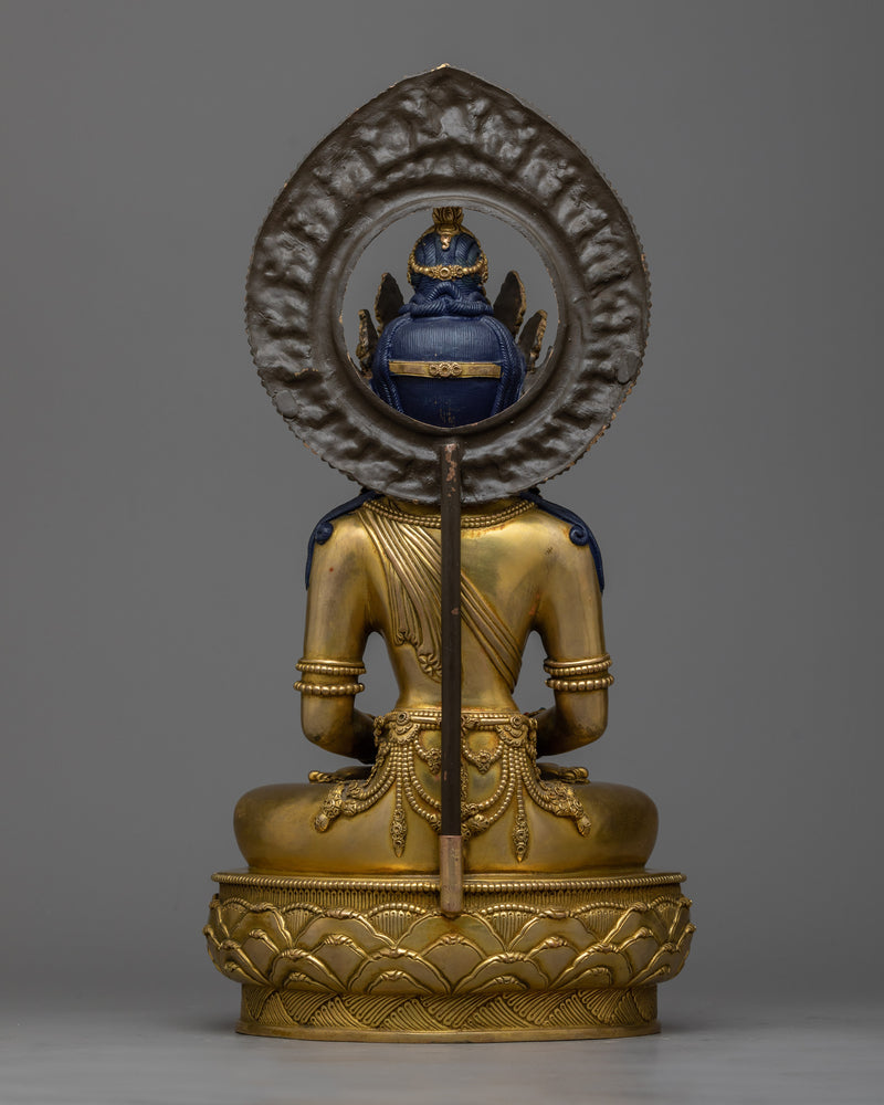 Buddha Amitabha Artwork | 24K Gold Gilded Statue of Infinite Light