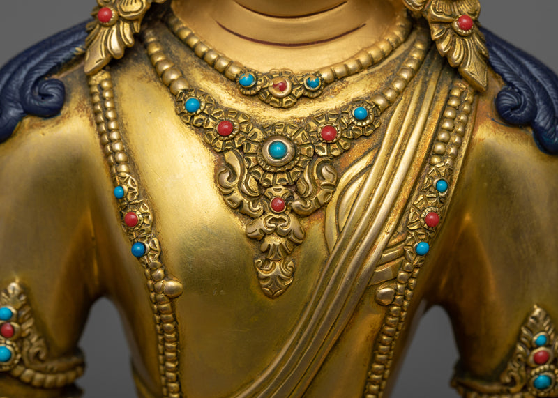 Buddha Amitabha Artwork | 24K Gold Gilded Statue of Infinite Light