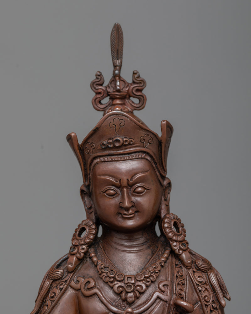 guru-rinpoche-chocolate oxidized sculpture