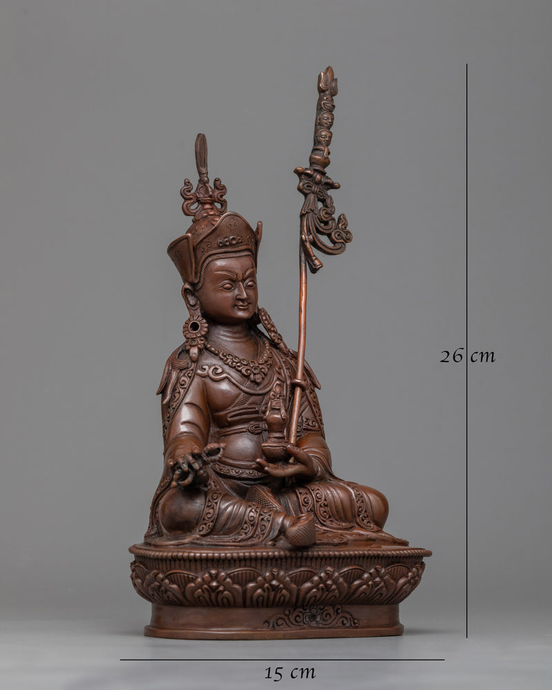 guru-rinpoche-chocolate oxidized sculpture