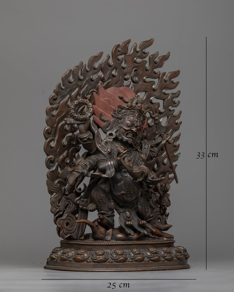 six-armed-mahakala-chocolate oxidized 