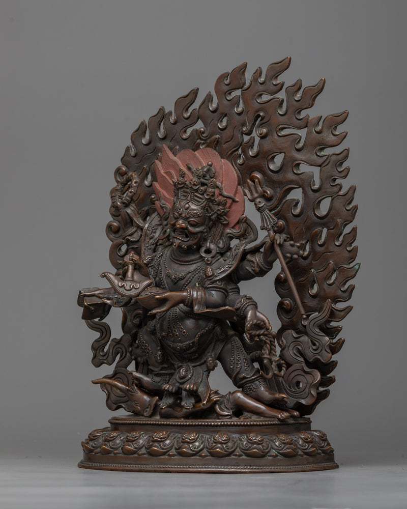 six-armed-mahakala-chocolate oxidized 