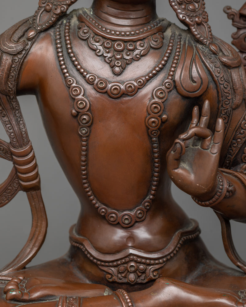 Bodhisattva Manjushri Sculpture | Statue of Wisdom's Sword Bearer