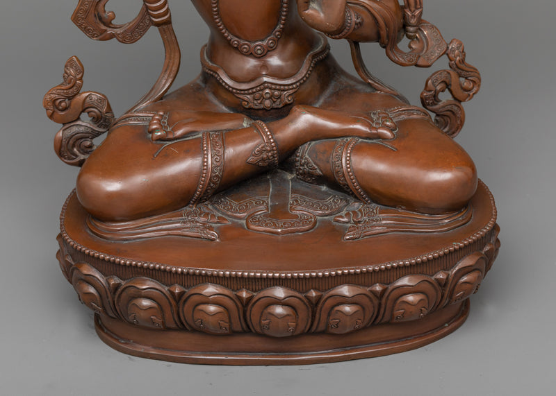 Bodhisattva Manjushri Sculpture | Statue of Wisdom's Sword Bearer