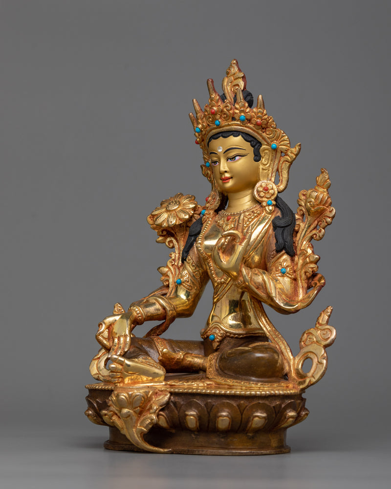 buddhist-green-tara-sculpture-shrine