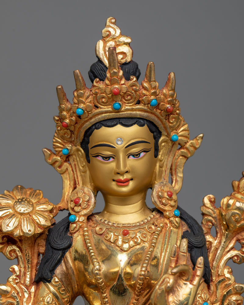 buddhist-green-tara-sculpture-shrine