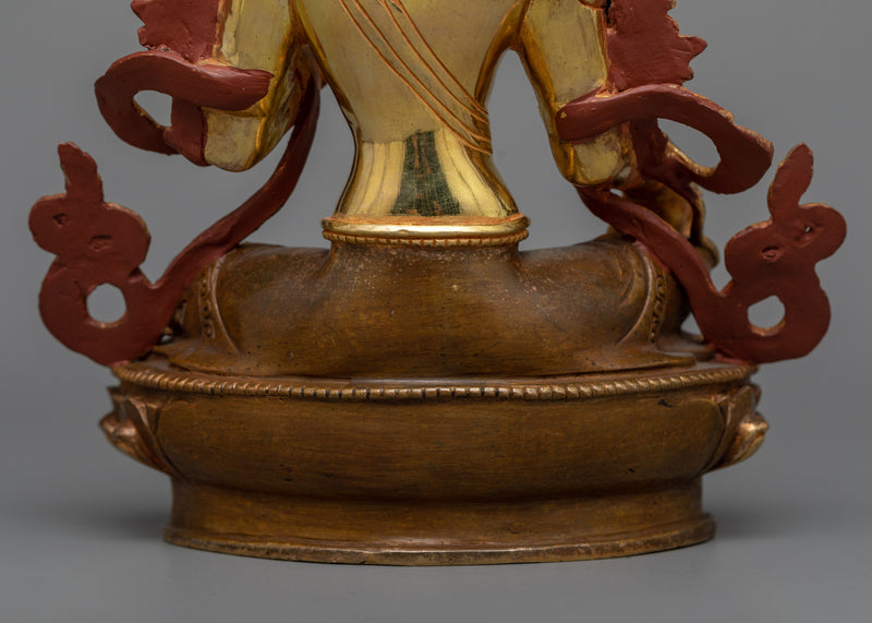 Buddhist Green Tara Sculpture for Shrine | Beacon of Active Compassion