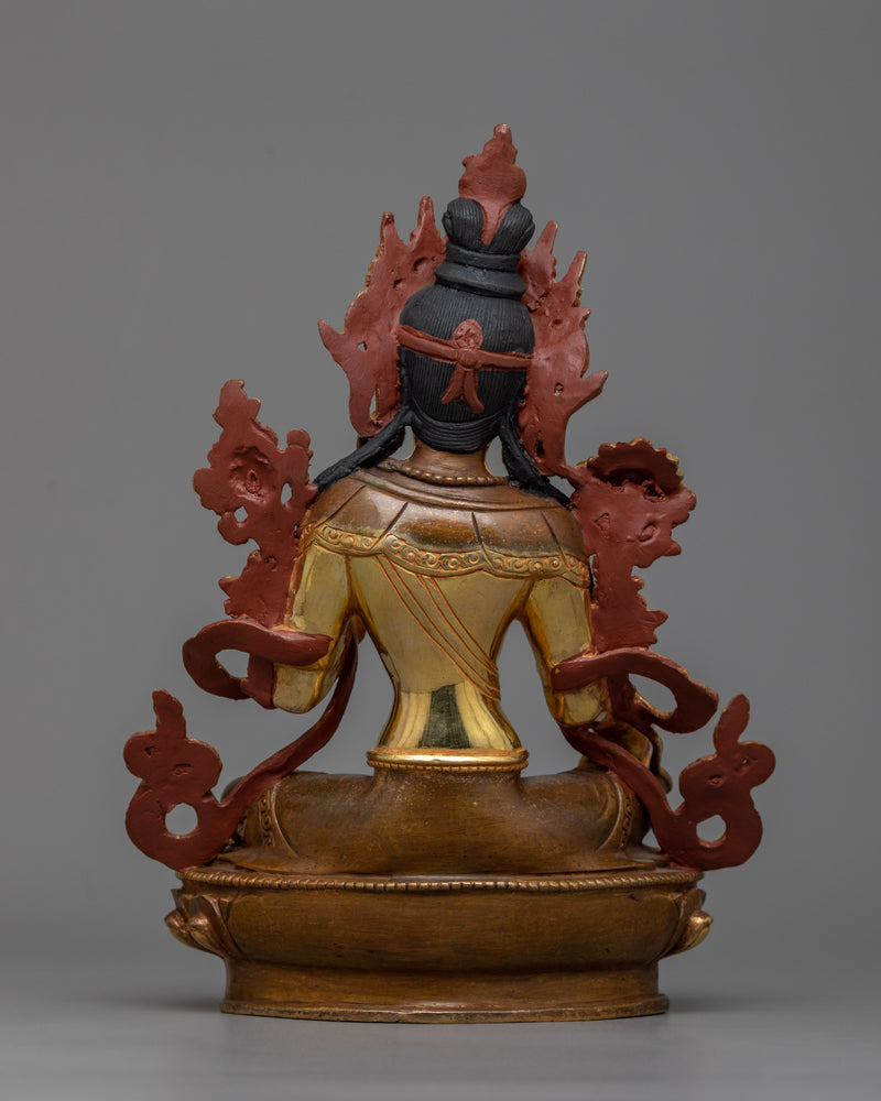 Buddhist Green Tara Sculpture for Shrine | Beacon of Active Compassion