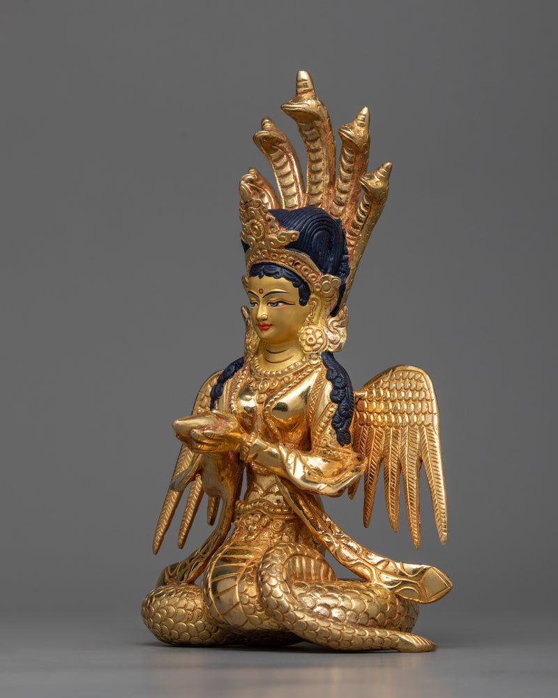 naga-kanya-gilt statue