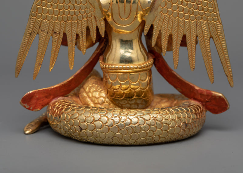 Naga Kanya Gilt Statue | Serpent Goddess of Benevolence