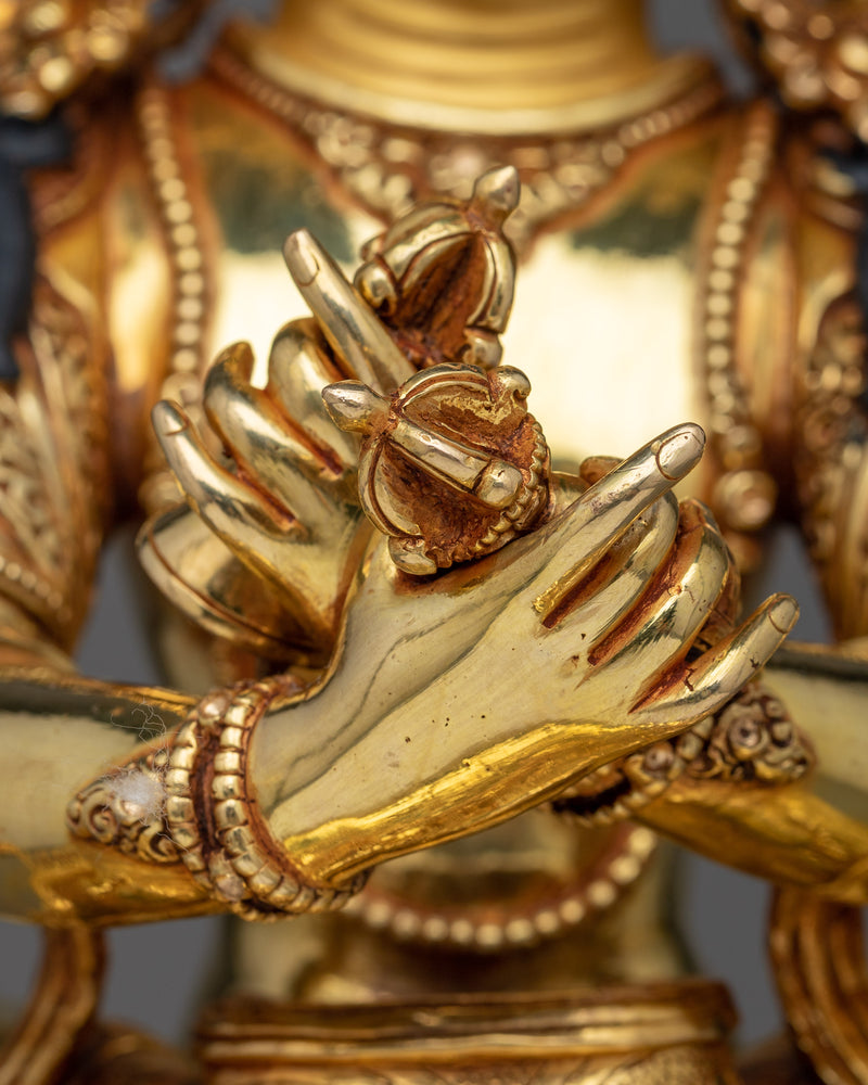 Dorje Chang with Consort Statue | 24K Gold Gilded Union of Ultimate Bliss