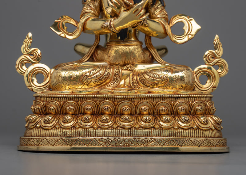 Dorje Chang with Consort Statue | 24K Gold Gilded Union of Ultimate Bliss