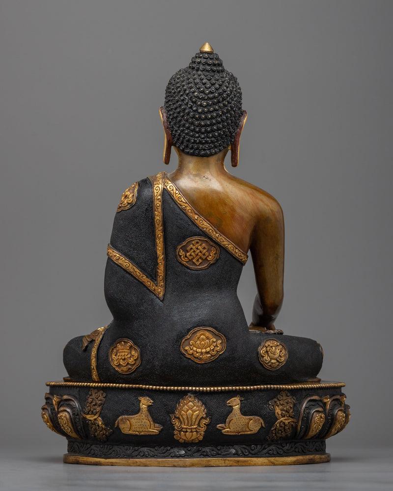 Lord Buddha Sculpture | Oxidized Copper Emanation of Serene Wisdom