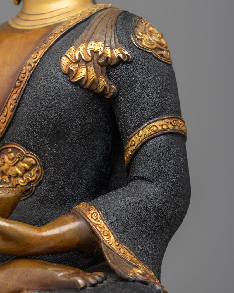 Lord Buddha Sculpture | Oxidized Copper Emanation of Serene Wisdom