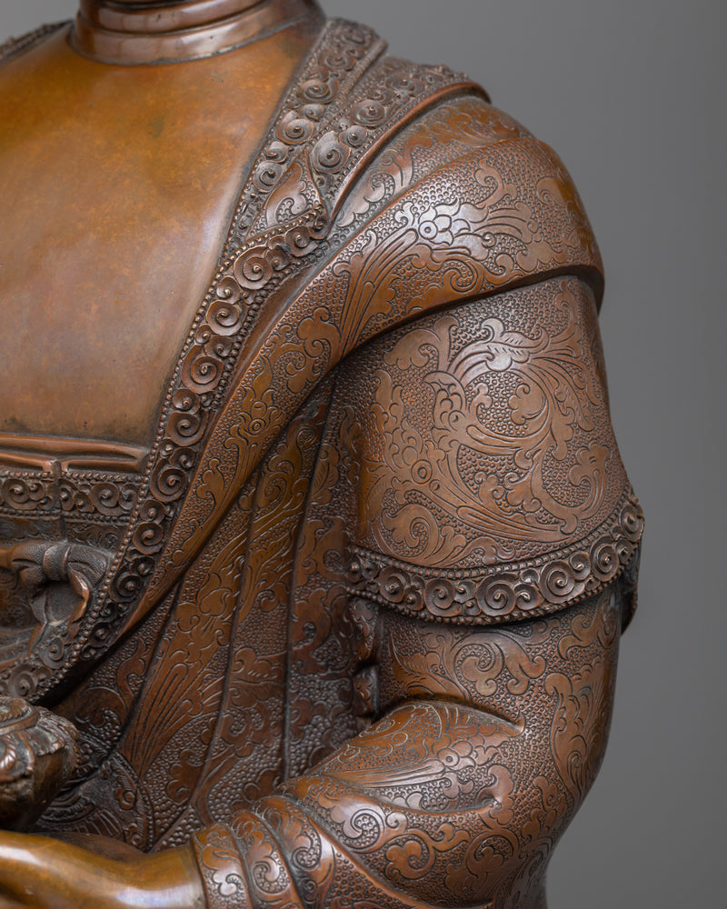 Unveiling Gautama the Buddha in Oxidized Copper Serenity | Symphony of Serenity