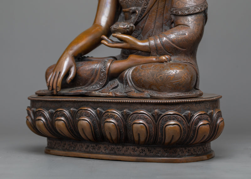 Unveiling Gautama the Buddha in Oxidized Copper Serenity | Symphony of Serenity