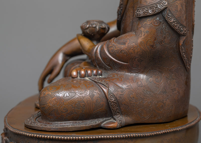 Unveiling Gautama the Buddha in Oxidized Copper Serenity | Symphony of Serenity