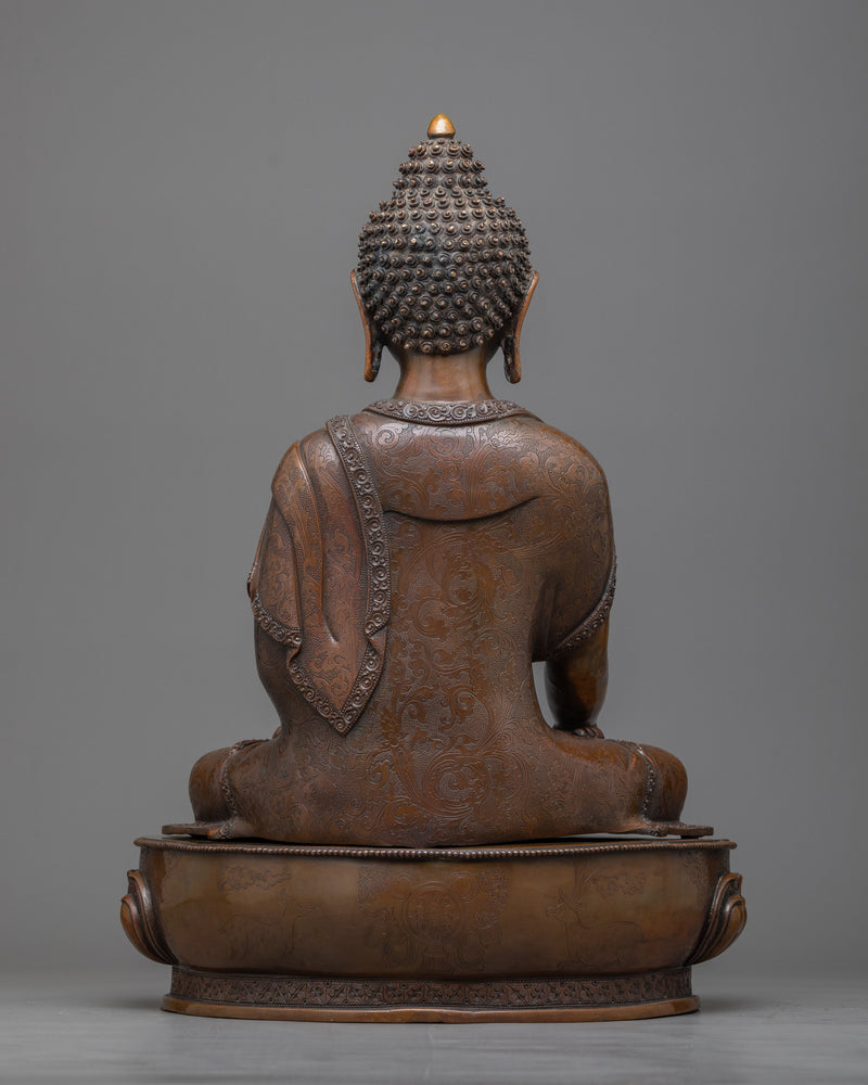 Unveiling Gautama the Buddha in Oxidized Copper Serenity | Symphony of Serenity