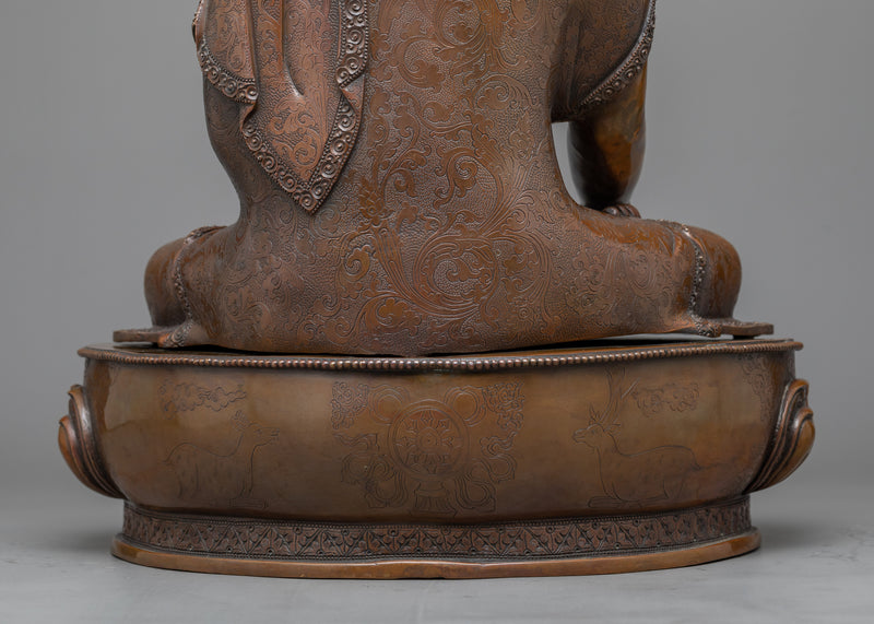 Unveiling Gautama the Buddha in Oxidized Copper Serenity | Symphony of Serenity