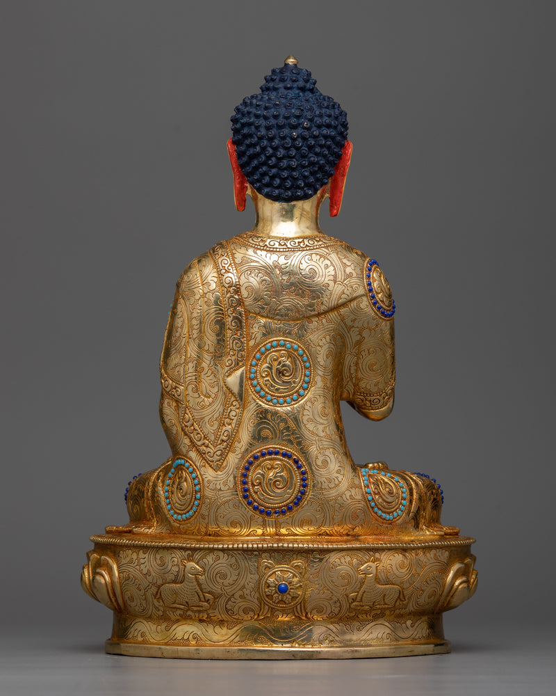 Cosmic Vairocana Buddha Gold Gilded Statue | Illumination of the Cosmos