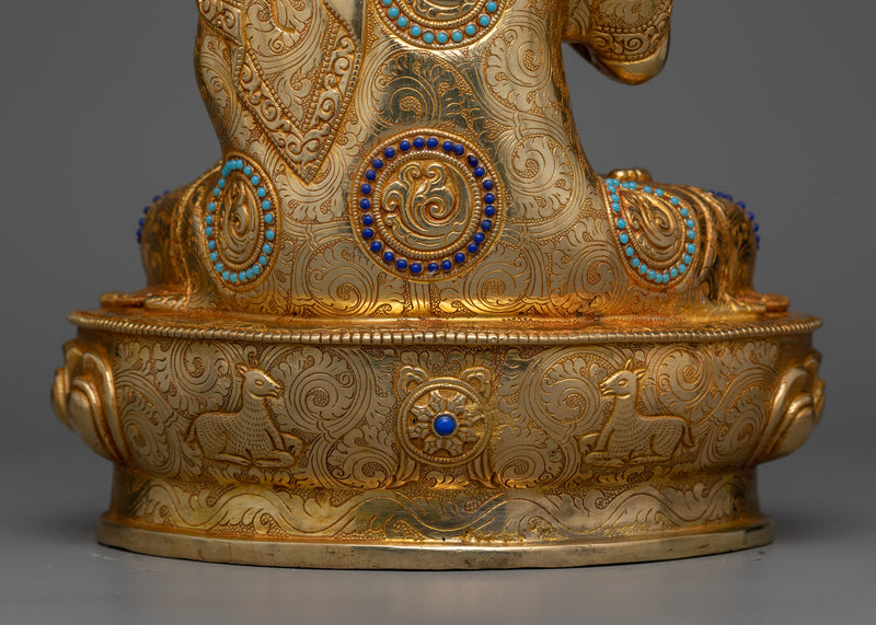 Cosmic Vairocana Buddha Gold Gilded Statue | Illumination of the Cosmos