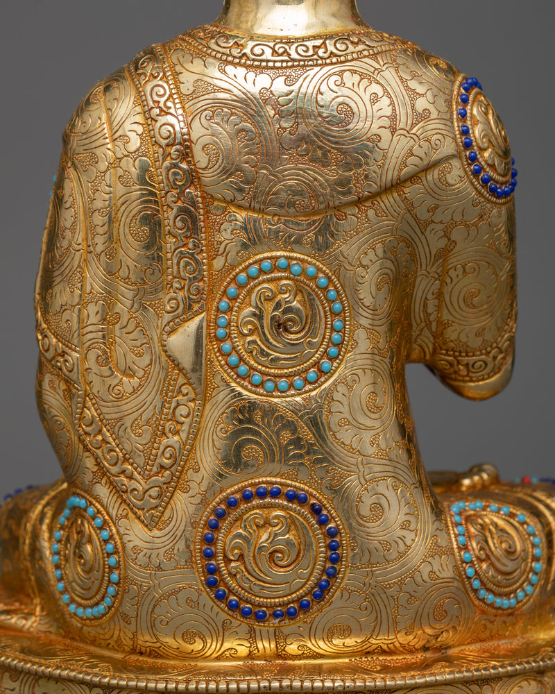 Cosmic Vairocana Buddha Gold Gilded Statue | Illumination of the Cosmos