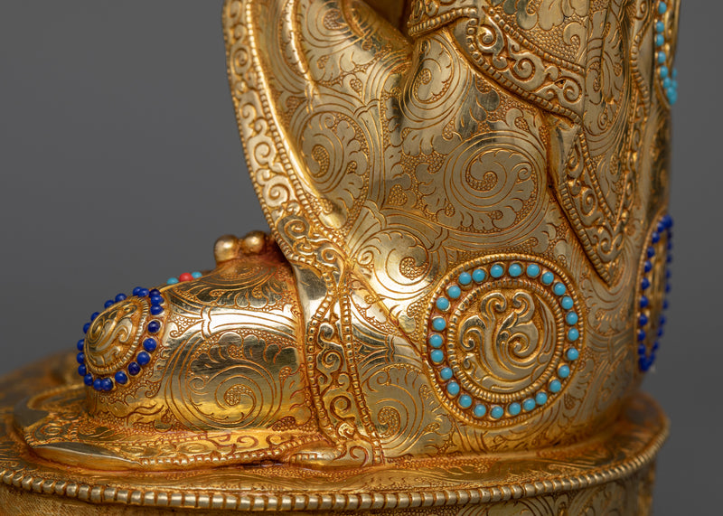 Cosmic Vairocana Buddha Gold Gilded Statue | Illumination of the Cosmos