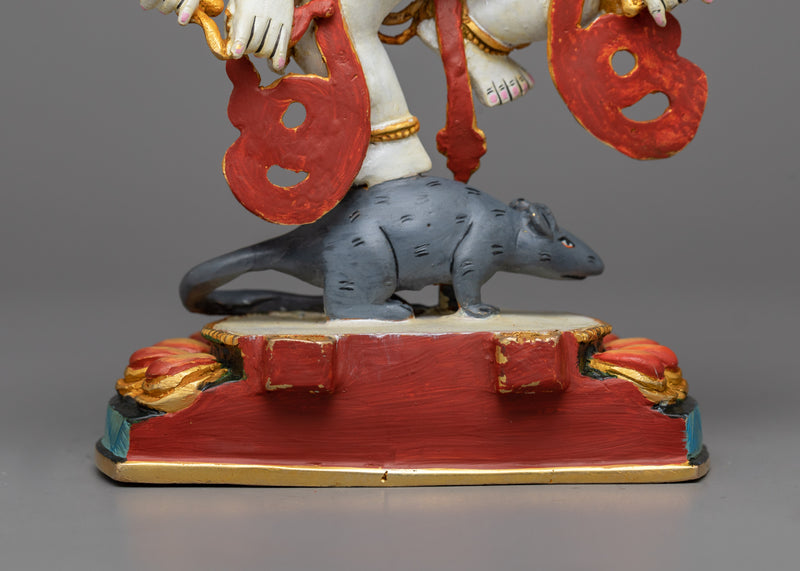 Lord Ganesha Statue Painted Sculpture | Divine Blessings from Ganesh