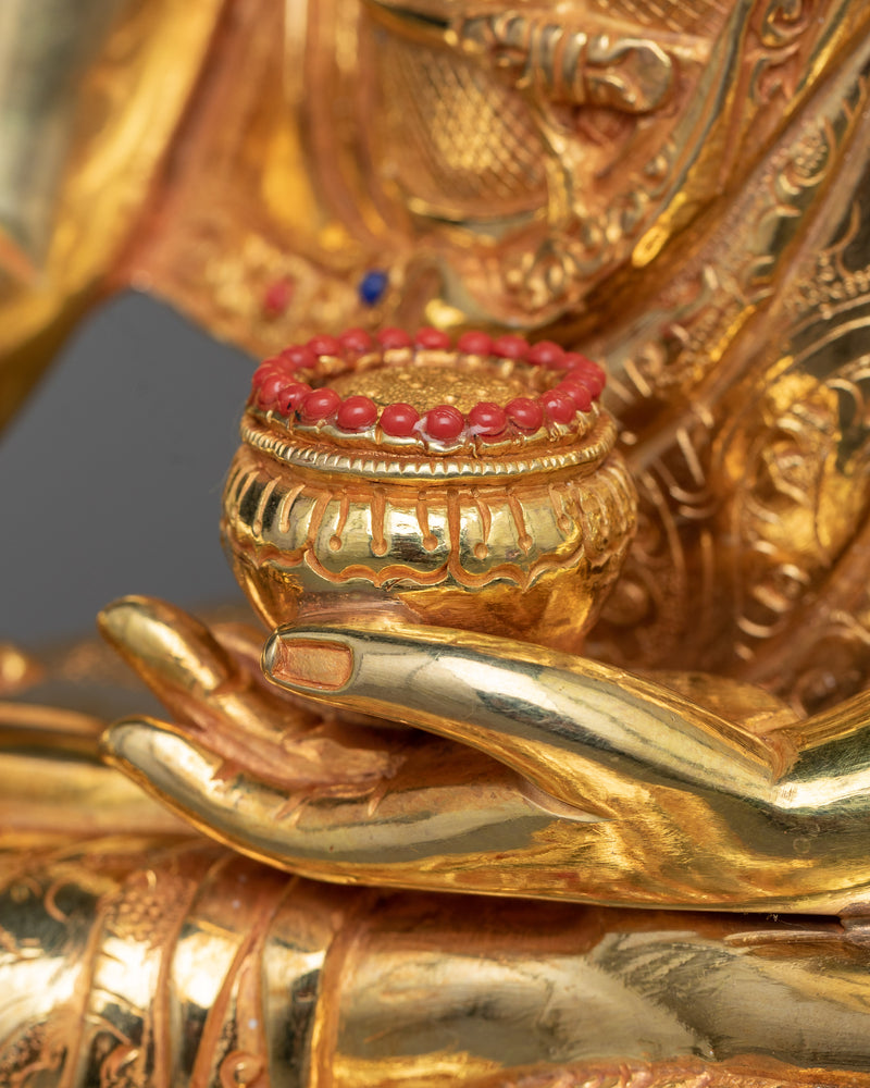 Sacred Shakyamuni Buddha Gold Gilt Statue | Beacon of Enlightenment