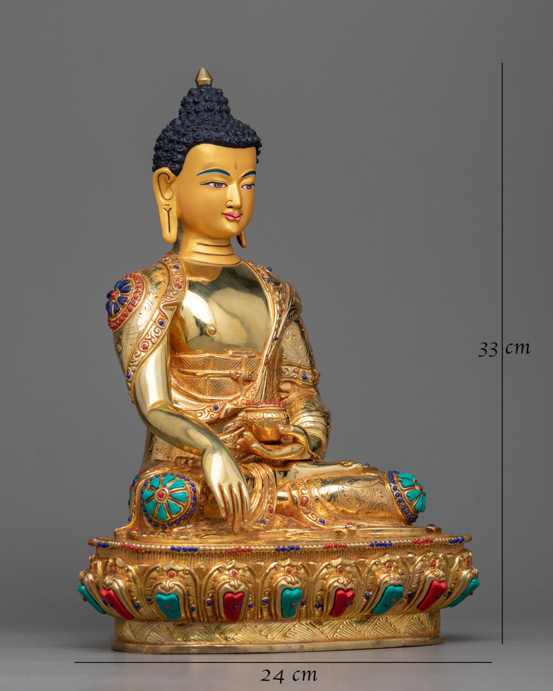 shakyamuni-buddha-gilt sculpture