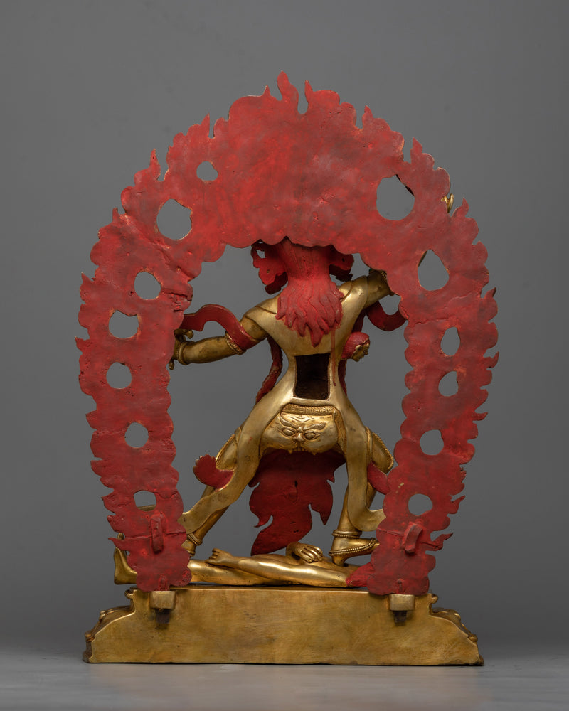 Exalted Ekajati Tara Gold Gilded Sculpture | Protector of Mantras