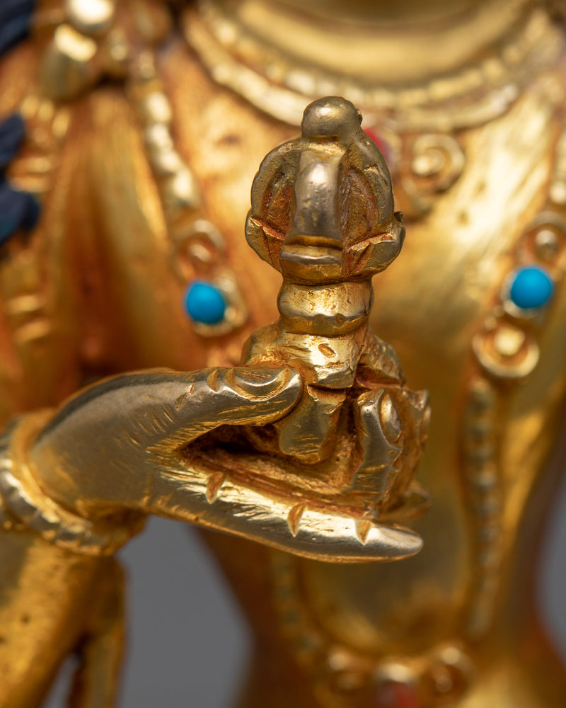 Karma Purification Deity Vajrasattva Statue | 24K Gold Gilded Symbol of Purification