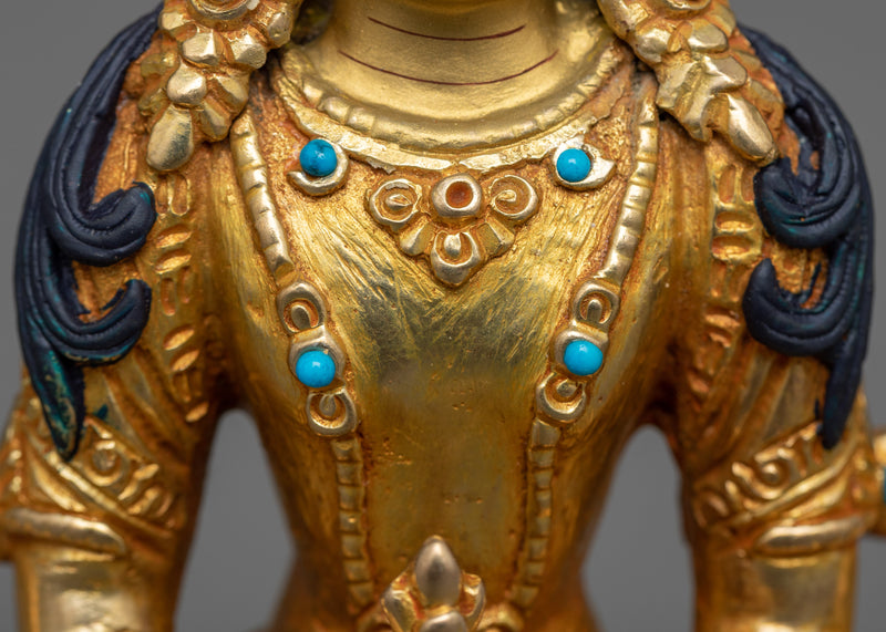 Immortal Bodhisattva Amitayus Statue | 24K Gold Gilded Essence