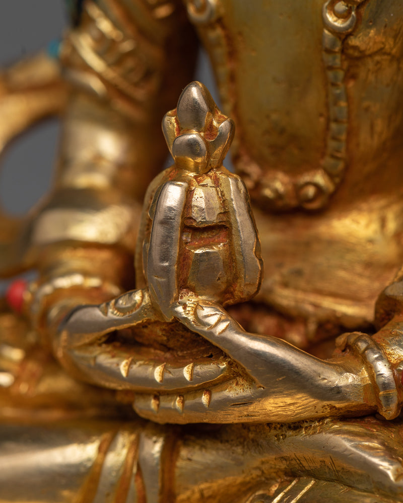 Immortal Bodhisattva Amitayus Statue | 24K Gold Gilded Essence