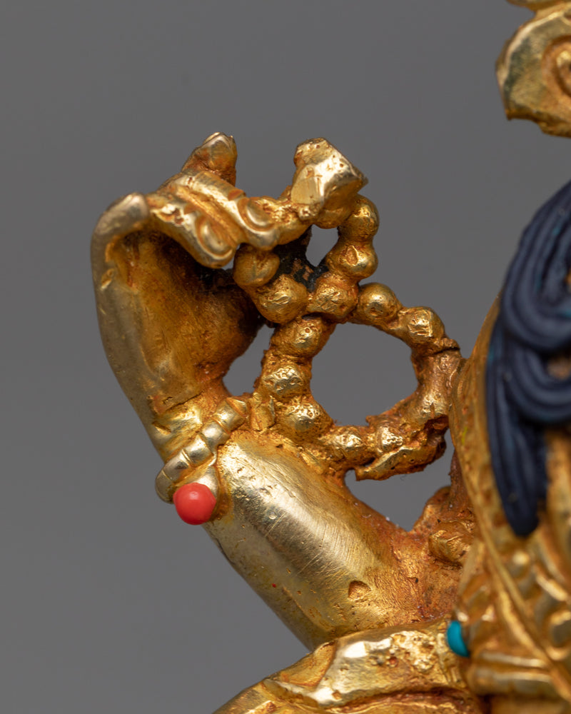 Divine Chenrezi Gilt Statue in 24K Gold | Compassion Embodied