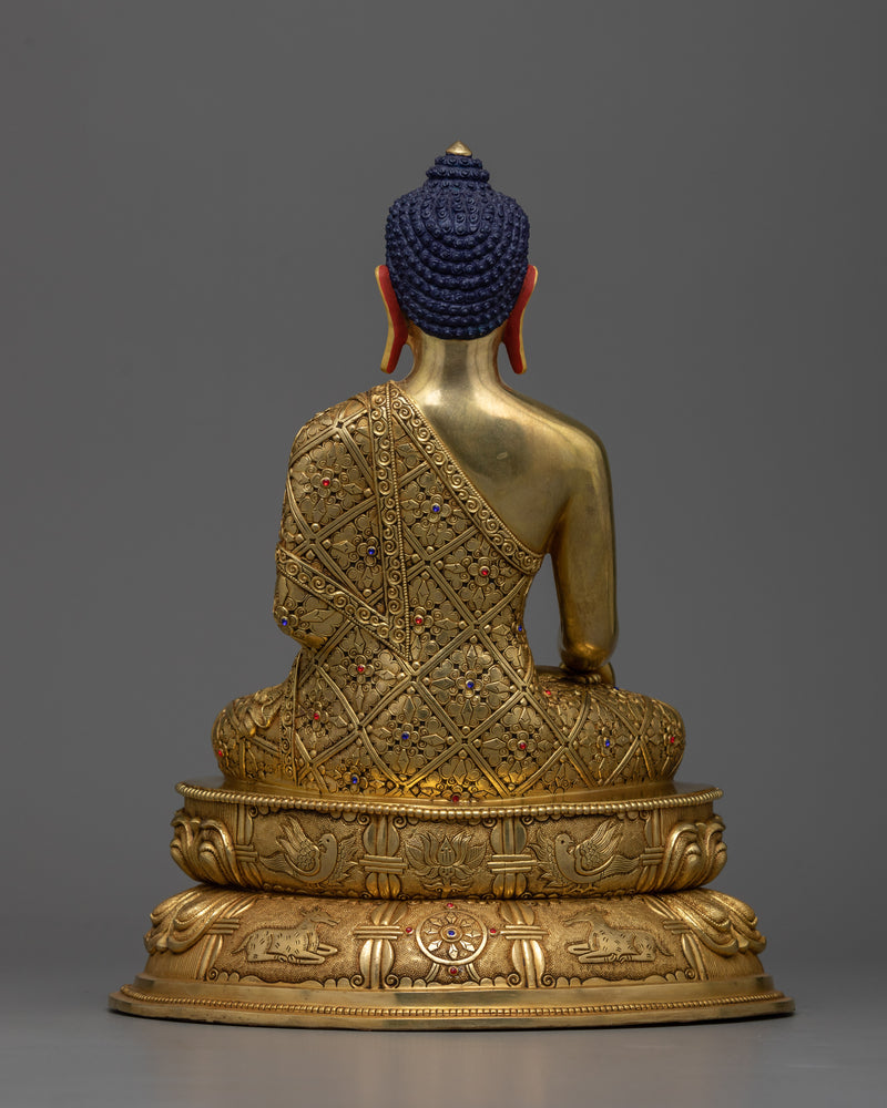 Illuminating Shakyamuni Gautam Buddha Statue | 24K Gold Gilded Serenity