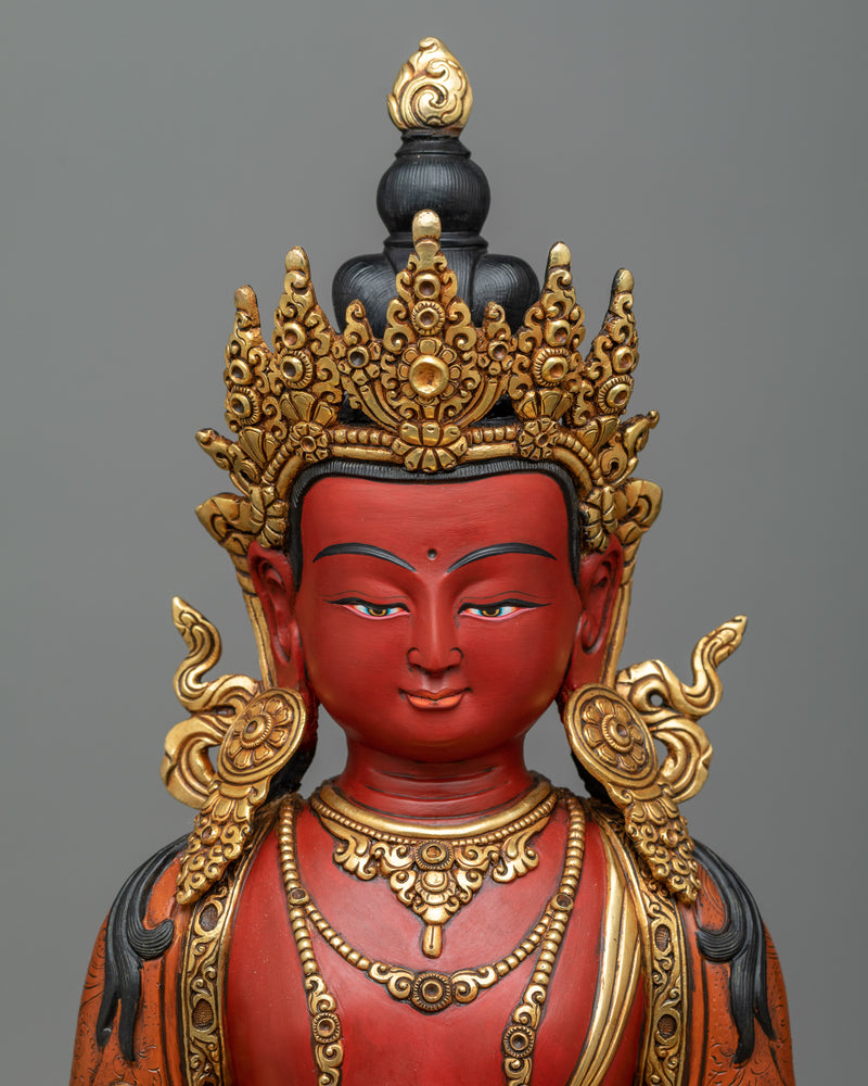 amitayus-red sculpture