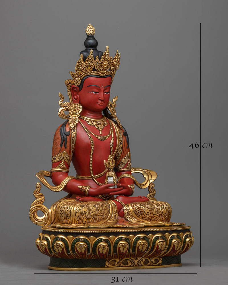 amitayus-red sculpture