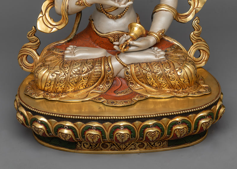 Sacred Vajrasattva Statue | 24K Gold Gilded Emblem of Purification