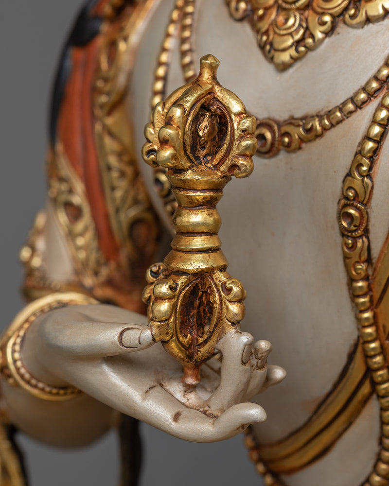 Sacred Vajrasattva Statue | 24K Gold Gilded Emblem of Purification