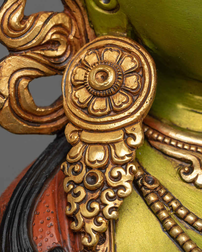 Spiritual Green Tara Sculpture | Serene Vision of Compassion