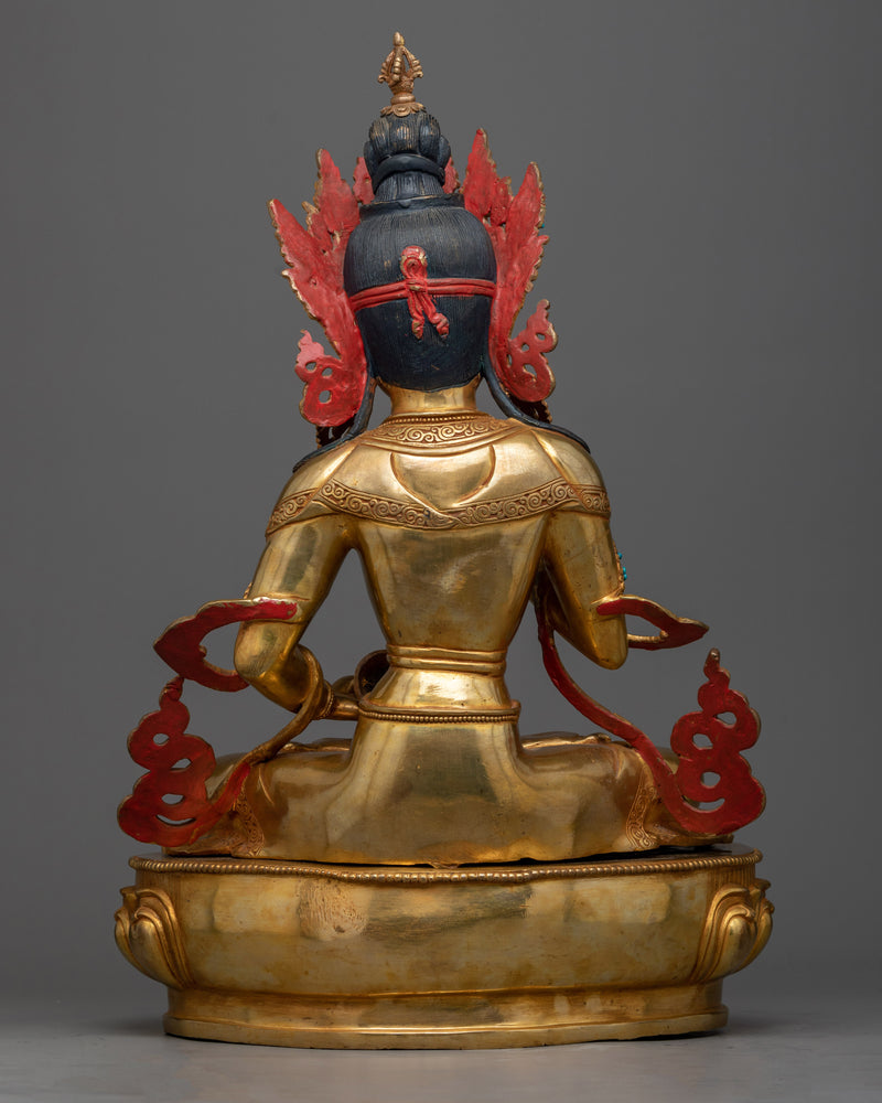 Vajrasattva Meditation Statue | 24K Gold Gilded Symbol of Purification