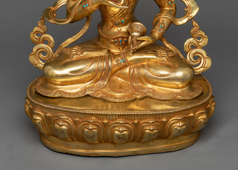 Vajrasattva Meditation Statue | 24K Gold Gilded Symbol of Purification